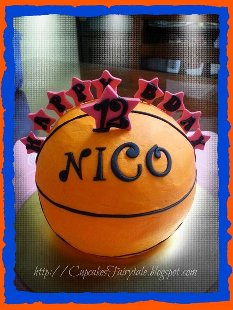 Cupcakes Fairytale: NICO'S 12TH BIRTHDAY '3D-BASKETBALL' CAKE