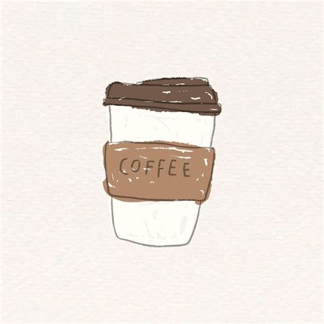 Premium Vector | Disposable coffee cup doodle style vector