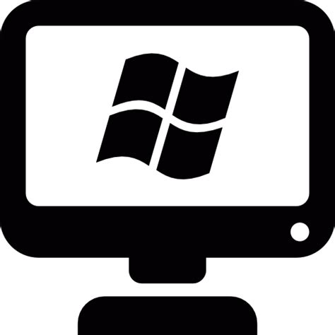 Computer screen with Windows logo icon