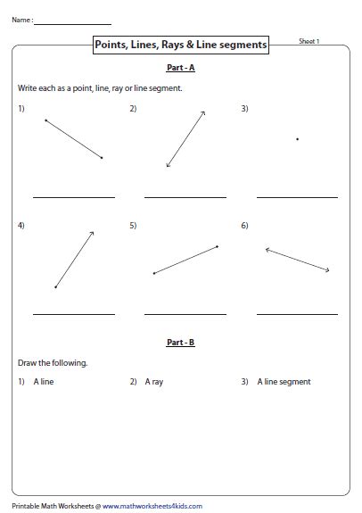 Line Ray Point Line Segment