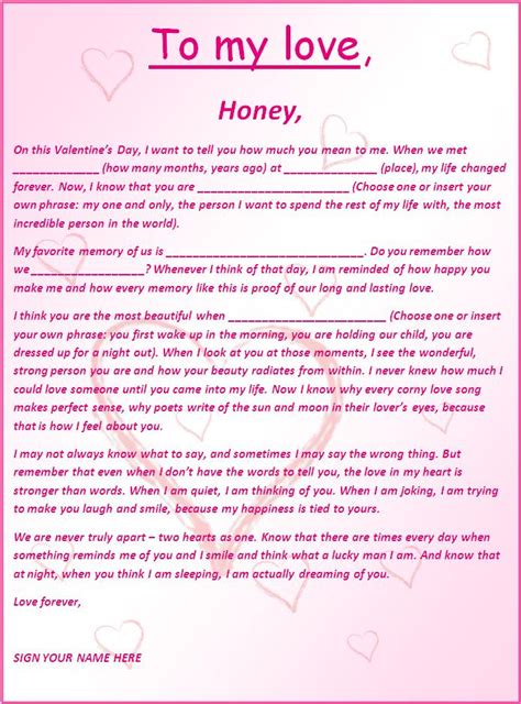 Romantic and love letters | Free Word's Templates