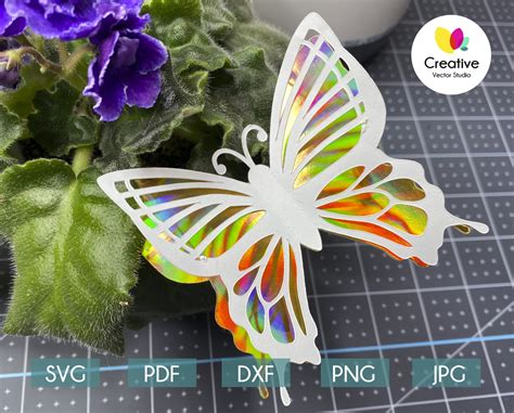 3D Butterfly SVG #3 Cutting Template - Creative Vector Studio