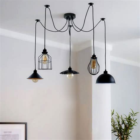 Borough Wharf 5Way Vintage Industrial Ceiling Lamp Shade Chandelier ...