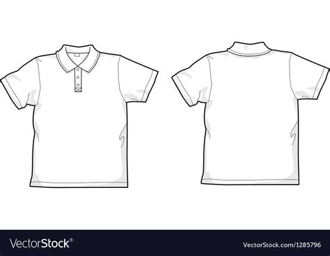 White polo-shirt Royalty Free Vector Image - VectorStock