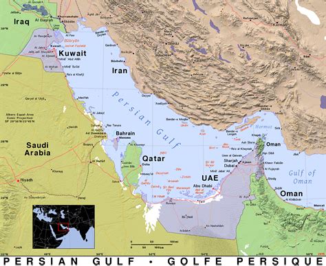 Persian Gulf And Caspian Sea Map