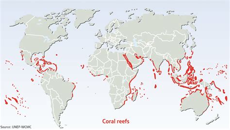 Coral Reef Maps Of The World - Topographic Map World