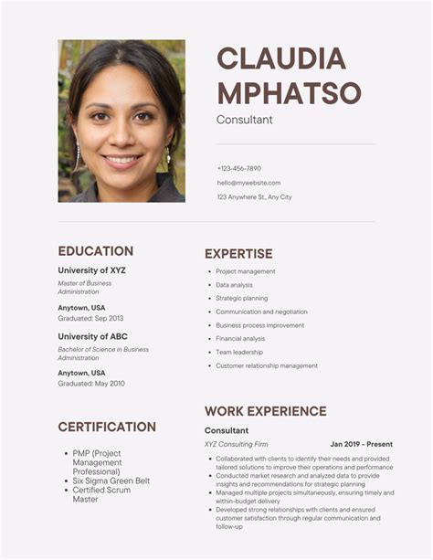 Consultant Resume Template 2024 - Download in Word, PDF