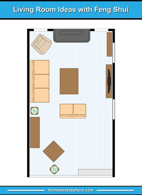 Living room feng shui layout with sofa, loveseat and armchair Feng Shui Small Living Room, Feng ...