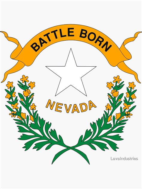 "Battle Born Nevada State Flag Logo" Sticker for Sale by LavaIndustries | Redbubble