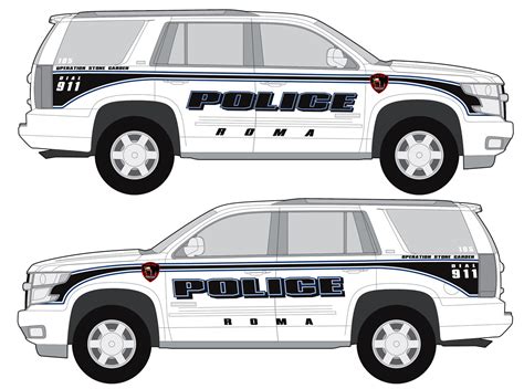 Tahoe Police Vehicle Graphics Decal Kit FS-21