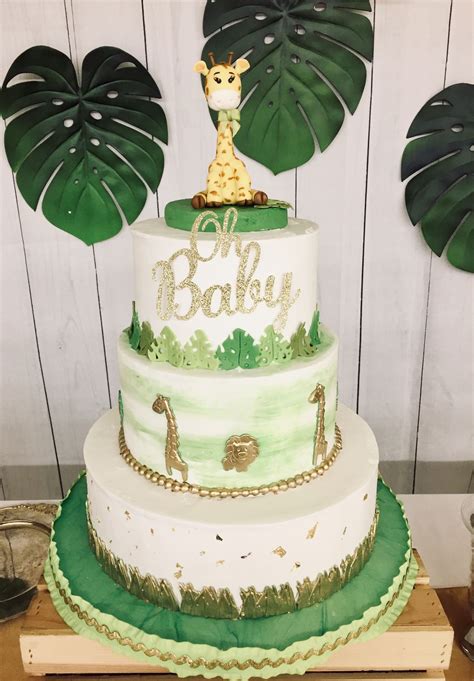 Adorable Safari Baby Shower Cake