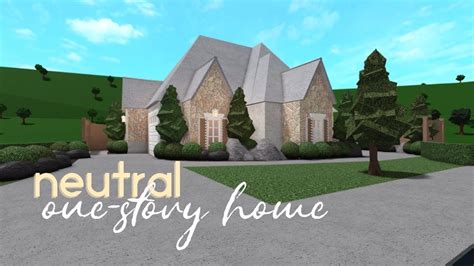 Roblox || Bloxburg: Neutral One-Story Home || House Build - YouTube | One story homes, First ...