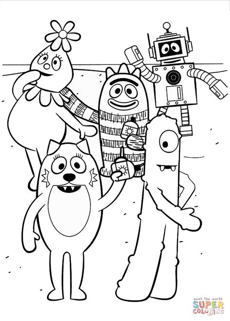 Yo Gabba Gabba! Characters coloring page | Free Printable Coloring Pages