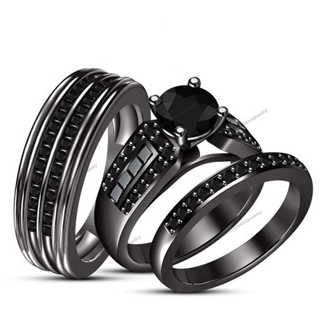 Black Diamond Wedding Rings For Women