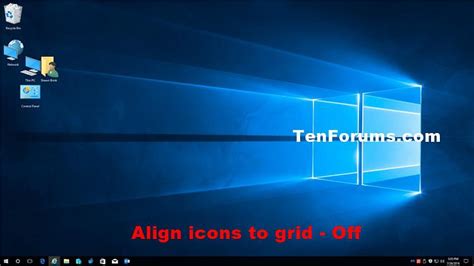 Turn On or Off Align Desktop Icons to Grid in Windows 10 | Tutorials