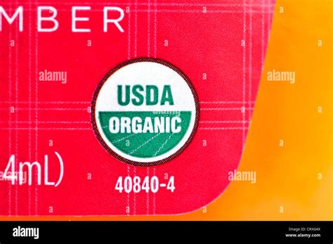 Usda organic label hi-res stock photography and images - Alamy