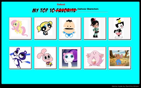 My Top 10 Cutest Cartoon Characters by TheCrappyMSPainter23 on DeviantArt