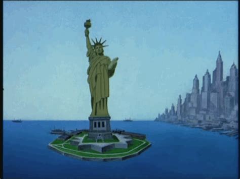 Statue of liberty cartoon GIF - Find on GIFER