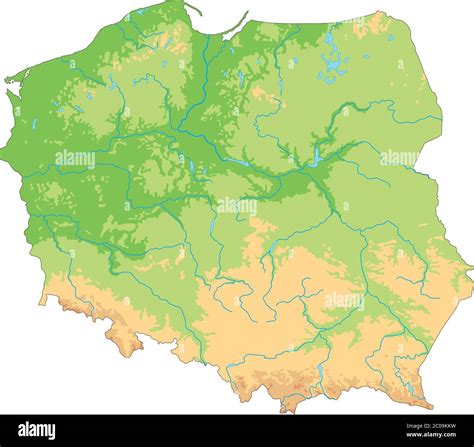 High detailed Poland physical map Stock Vector Image & Art - Alamy