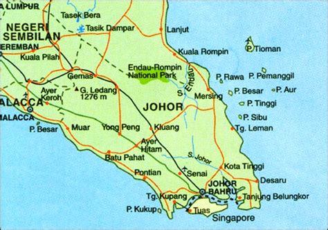 Johor Road Map listed by Malaysiamap.org Map of Malaysia Map Kuala Lumpur Map Malaysia Maps ...