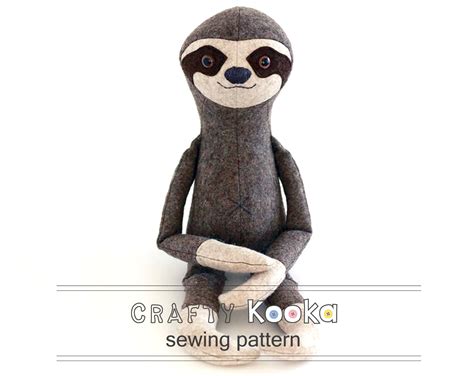 Sloth Plush Sewing Pattern Digital Ebook Download Instant | Etsy