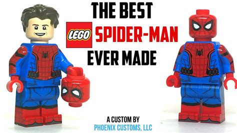 The BEST LEGO Spider-Man Minifig EVER MADE - (MCU Tom Holland Suit, Phoenix Customs) - YouTube