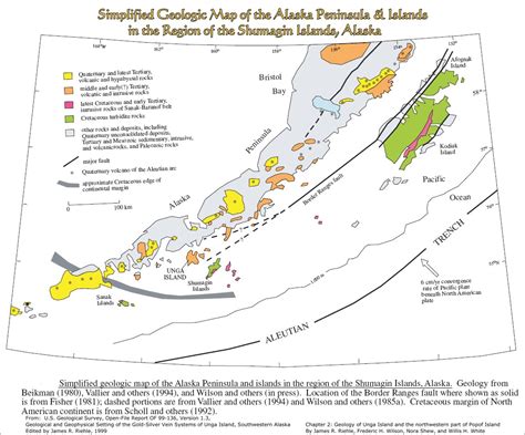 Simplified Geologic Map of Alaska Peninsula area