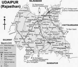 Udaipur District Map - View Udaipur District Road Map of Udaipur District