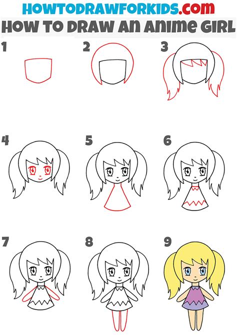 How To Draw A Anime Girl Step By - Familiarcommission