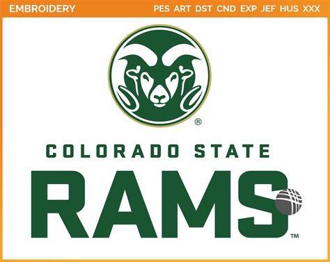 Colorado State Rams - Secondary Logo (2021) - College Sports Embroidery Logo in 4 sizes & 8 ...