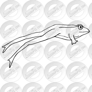 Jumping Frog Outline for Classroom / Therapy Use - Great Jumping Frog Clipart