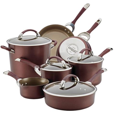 Circulon Symmetry Hard Anodized Nonstick 11-Piece Cookware Set, Merlot – Meyer Canada