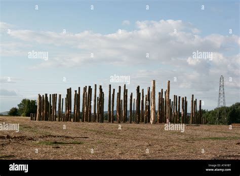 Woodhenge reconstruction at Woodbridge North Newnton Britain located in Stonehenge World ...