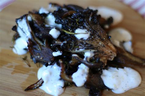 You have to cook it right: Roasted Hen of the Woods Mushroom with Lemon Garlic Aioli