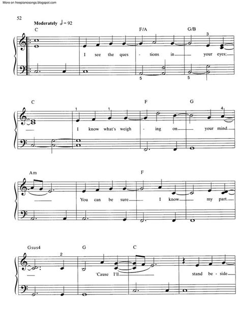 I Swear free sheet music by All 4 One | Pianoshelf