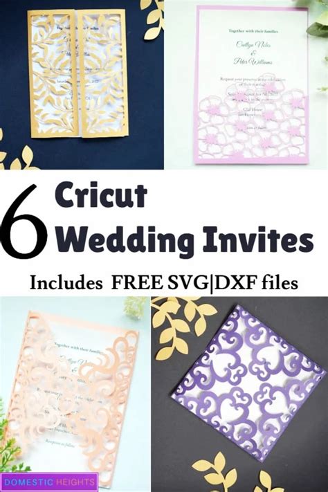 6 Free Cricut Wedding Invitations SVG Templates - DOMESTIC HEIGHTS