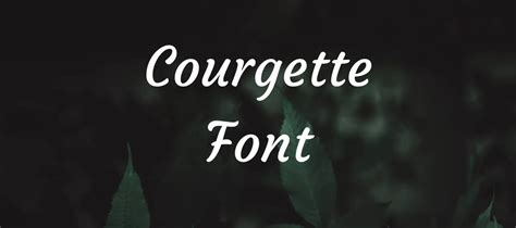 Courgette Font Free Download