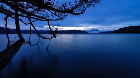 Lake, Blue, Evening, Calm, Nature wallpaper | nature and landscape | Wallpaper Better