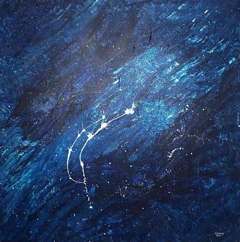 Blue Galaxy, Painting by Ara Lamnis | Artmajeur