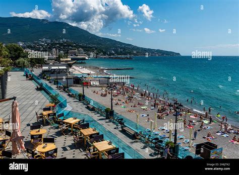 City beach, Yalta, Crimea, Russia, Europe Stock Photo - Alamy