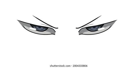 Angry Anime Blue Eyes Illustration Isolated Stock Illustration ...