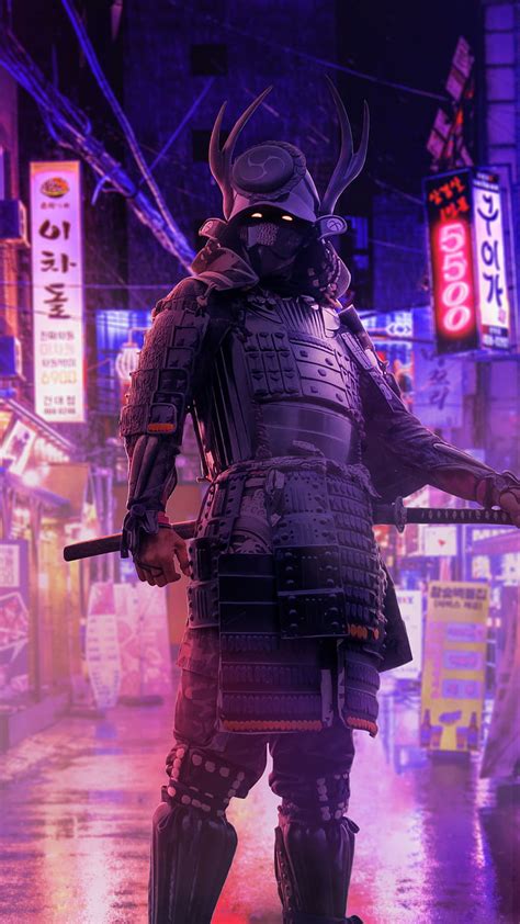 Neon Samurai Cyberpunk, HD wallpaper | Peakpx