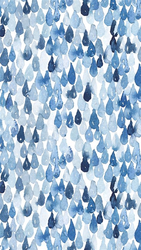 Raindrops | Watercolor by Lydia Carns | Pretty wallpapers, Iphone background wallpaper, Cute ...