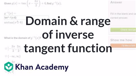 Inverse tan domain and range | Trigonometry | Khan Academy - YouTube