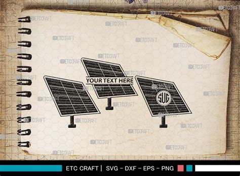 Solar Panel Monogram, Solar Panel Silhouette, Solar Panel SVG Bundle ...