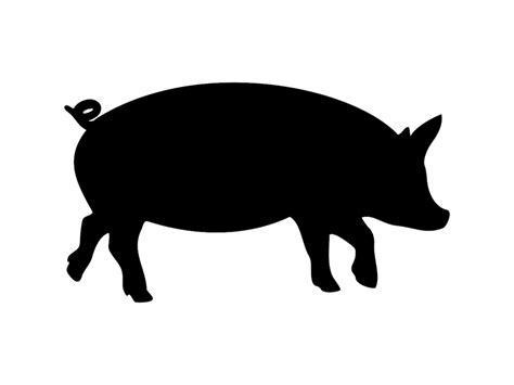 Pig Svg Pig Silhouette Svg Pig Cutting File Animal Clipart Svg Pig Dxf Png Farm Art Cnc Laser ...