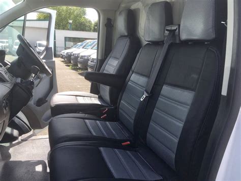 Ford Transit Custom Punched Leather Style Seat Covers – Grey ...