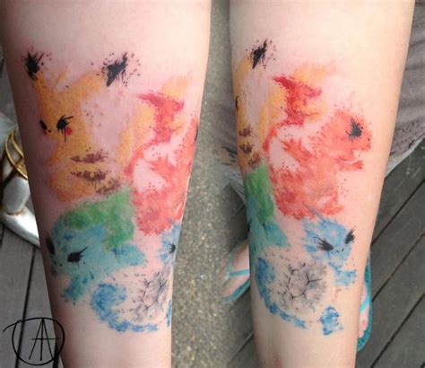 Pokemon paint splatter tattoo by Tuesday Addams | Tattoos | Pinterest | Paint splatter tattoo ...