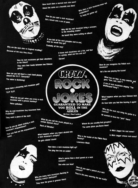 and everything else too: Crazy's Rock Jokes '78