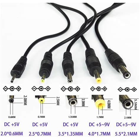 USB to DC 2.0mm 2.5mm 3.5mm 4.0mm 5.5mm 5V DC Barrel Jack Power Cable Connector | Shopee Malaysia